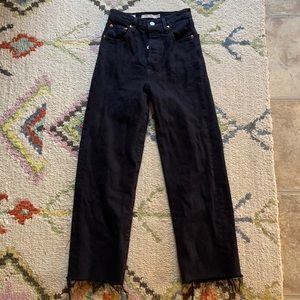 Levis ribcage straight in black